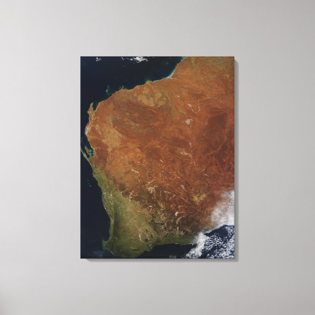 Satellite view of Western Australia Canvas Print (Front)