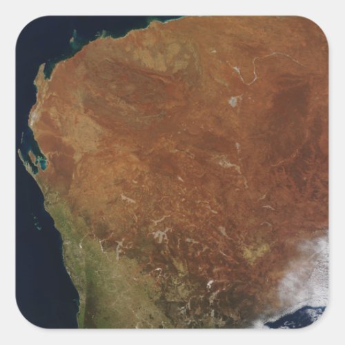 Satellite view of Western Australia Square Sticker