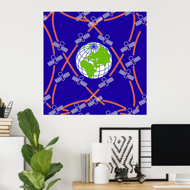 Satellites Orbiting Earth Poster (Creator Uploaded)