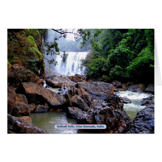 Sathodi Falls, Uttar Kannada, India Cards (Front Horizontal)