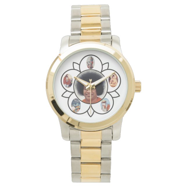 Sathya Sai Baba Gold and Silver Tone Watch (Front)