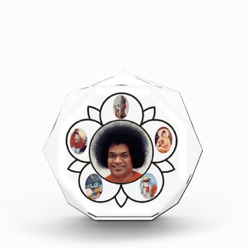 Sathya Sai Baba Octagonal Sculpture Acrylic Award