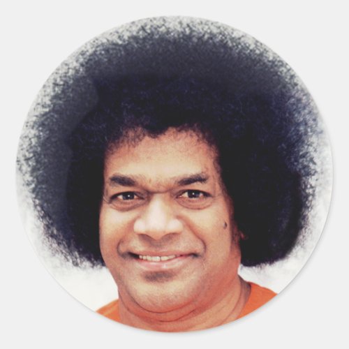 Sathya Sai Baba Sticker round