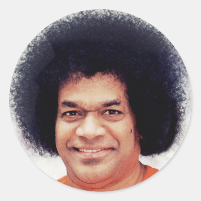 Sathya Sai Baba Sticker round (Front)