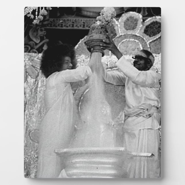 Sathya Sai Baba Vibhuti Abhishekam to Shirdi Idol Plaque (Front)