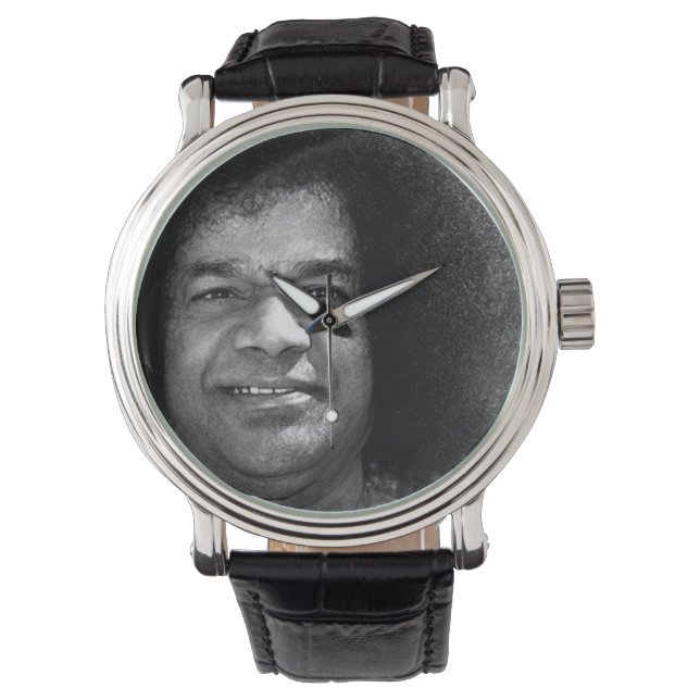 Sathya Sai Baba Vintage Leather Watch (Front)