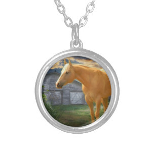 Satin, Blue Barn necklace