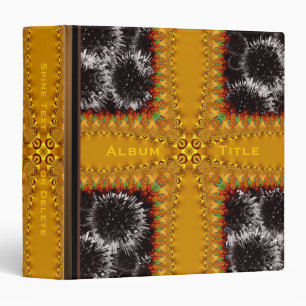 Satin Cross Royal Goth Fractal Art Album Binder