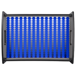 Satin dots - cobalt blue and pewter serving tray