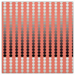 Satin dots - coral and pewter fabric