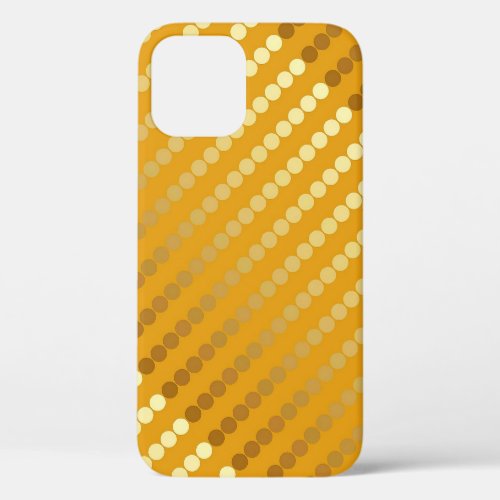 Satin dots _ gold and mustard iPhone 12 pro case