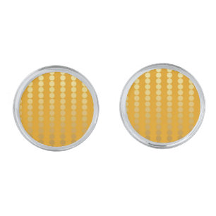 Satin dots - gold and mustard cufflinks