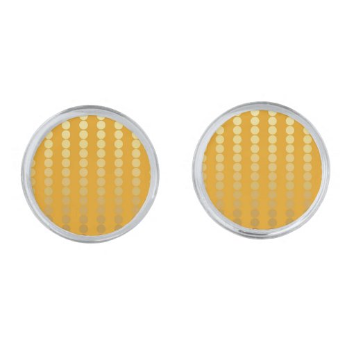 Satin dots _ gold and mustard cufflinks