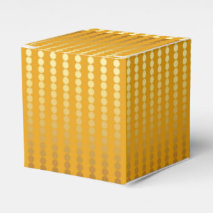 Satin dots - gold and mustard favor boxes