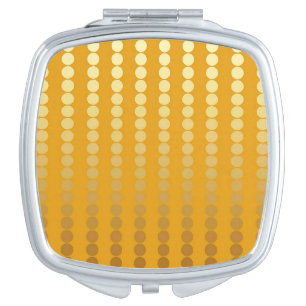 Satin dots - gold and mustard mirror for makeup