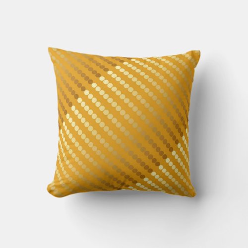 Satin dots _ gold and mustard throw pillow