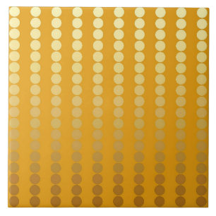 Satin dots - gold and mustard tile