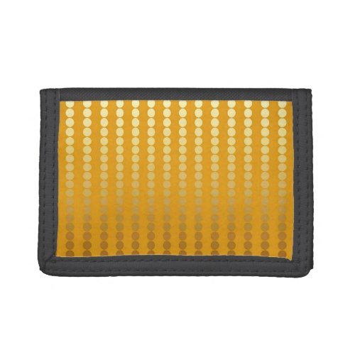 Satin dots _ gold and mustard tri_fold wallet