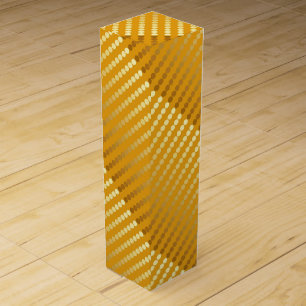 Satin dots - gold and mustard wine box