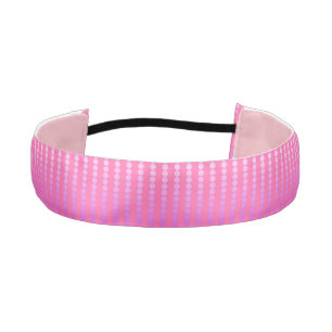 Satin dots - pink and orchid athletic headband
