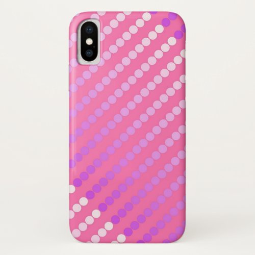 Satin dots _ pink and orchid iPhone XS case