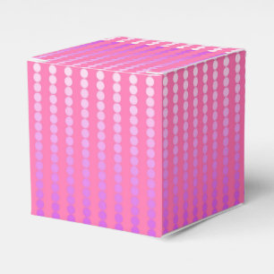 Satin dots - pink and orchid favor boxes