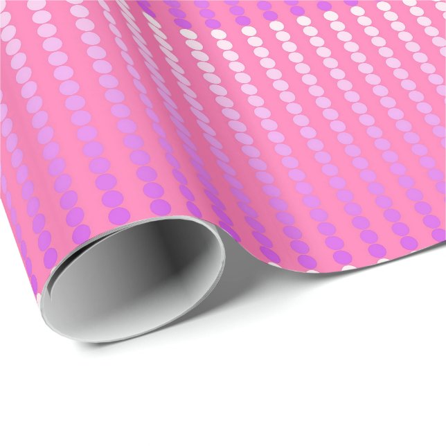 Satin dots - pink and orchid wrapping paper (Roll Corner)