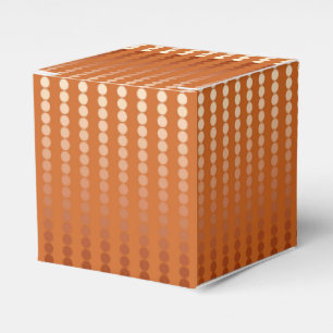 Satin dots - rust and copper favor boxes