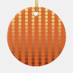 Satin dots - rust and gold ceramic ornament
