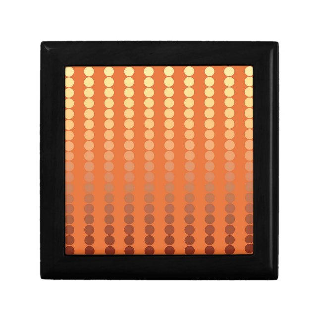Satin dots - rust and gold gift box (Front)