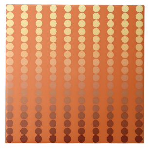 Satin dots - rust and gold tile
