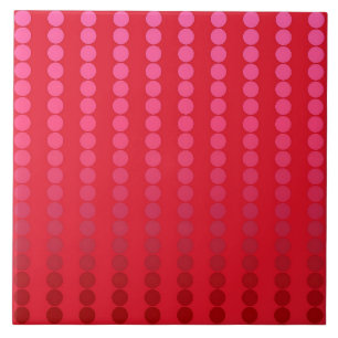 Satin dots - shades of deep red ceramic tile