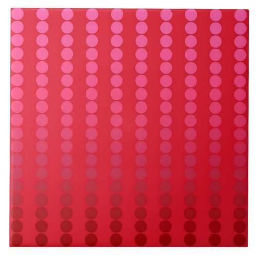 Satin dots _ shades of deep red ceramic tile