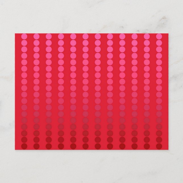 Satin dots - shades of deep red postcard (Front)