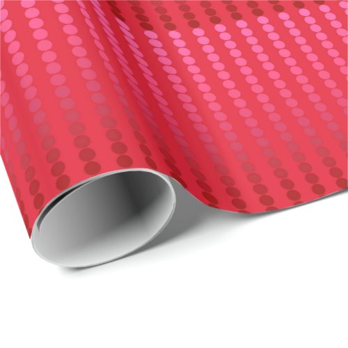 Satin dots _ shades of deep red wrapping paper