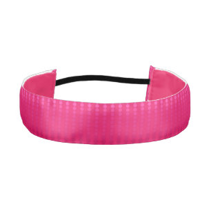 Satin dots - shades of fuchsia pink athletic headband