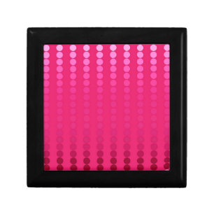 Satin dots - shades of fuchsia pink keepsake box