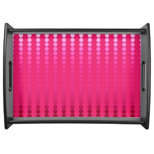 Satin dots - shades of fuchsia pink serving tray