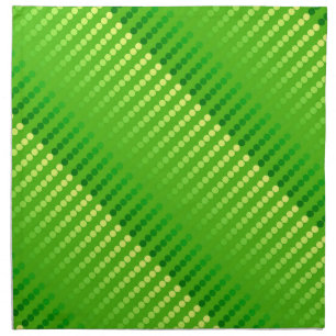 Satin dots - shades of lime green cloth napkin