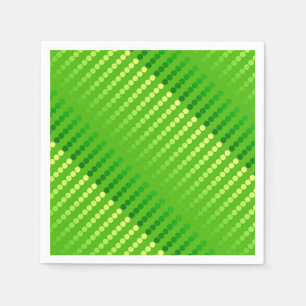 Satin dots - shades of lime green paper napkins