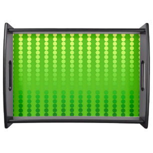 Satin dots - shades of lime green serving tray