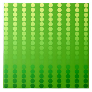 Satin dots - shades of lime green tile