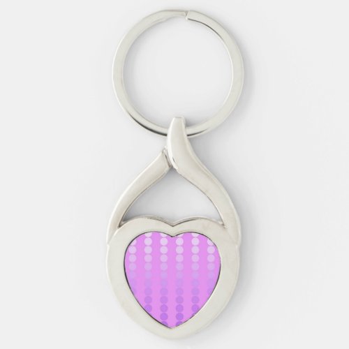 Satin dots _ shades of orchid keychain