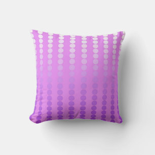Satin dots - shades of orchid throw pillow