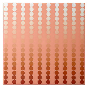 Satin dots - shades of peach ceramic tile