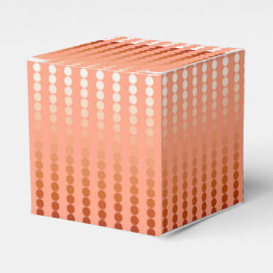 Satin dots - shades of peach favor boxes