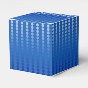 Satin dots - shades of steel blue favor boxes