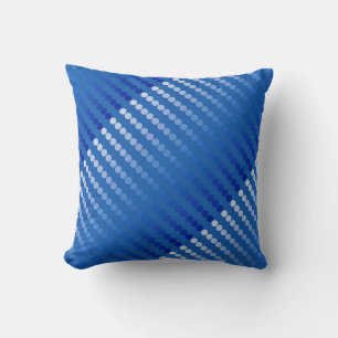 Satin dots - shades of steel blue throw pillow