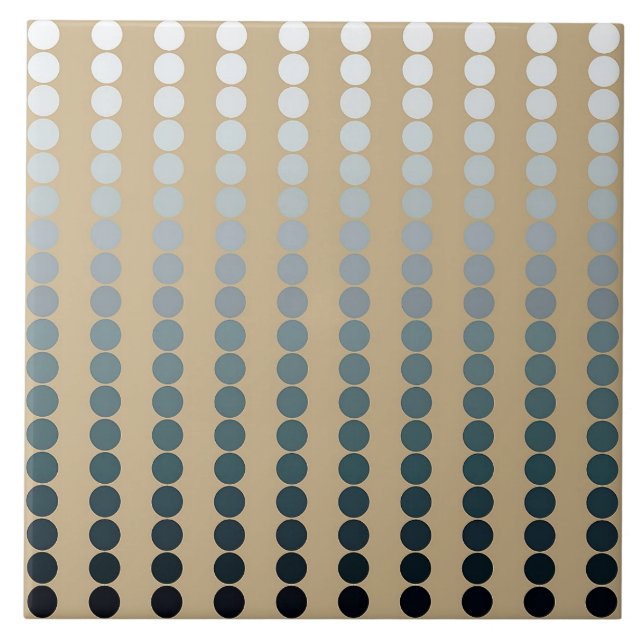 Satin dots - taupe and pewter gray ceramic tile (Front)