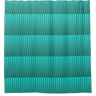 Satin dots - turquoise and pewter gray shower curtain